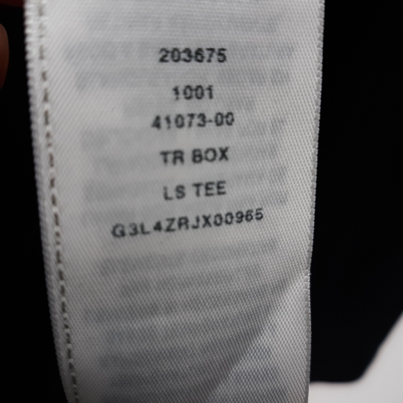 TRUE RELIGION Womens Size Small Long Sleeve Tee T-Shirt Black Embellished Gold - Picture 4 of 10